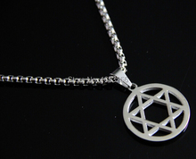 Women Men's  Stainless Steel 20" Square Rolo Box Chain Necklace STAR OF DAVID Charm Pendant 2024 - buy cheap