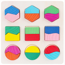 Wooden Geometric Shapes Sorting Math Montessori jigsaw Puzzle Preschool Learning Educational Game Baby Toddler Toys for Children 2024 - buy cheap