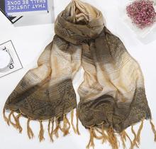 pashmina shiny scarf ombre floral shawl muffler 160 x 60cm hijab shawl fashionable 10pcs/lot 2024 - buy cheap