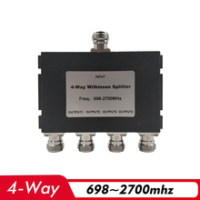 Divisor de potencia de 4 vías, 698 ~ 2700MHz, n-hembra, divisor de potencia de 4 vías para amplificador de señal de teléfono celular, repetidor, Cable de antena 2024 - compra barato