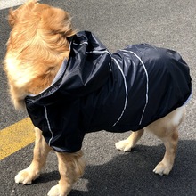 Capa de chuva para cachorro de estimação, casaco grande e impermeável reflexivo, malha respirável, para cães médios e grandes 2024 - compre barato