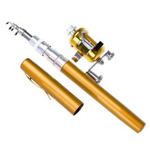 Mini Aluminium Alloy Brass Portable Alloy Telescopic Pocket Pen Shape Fishing Rods Reel Poles 1 Fishing Rod And Reel 2024 - buy cheap