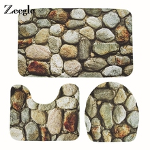 Zeegle tapete de banheiro de pedra, antiderrapante, absorvente, para o chão do banheiro, de flanela 2024 - compre barato