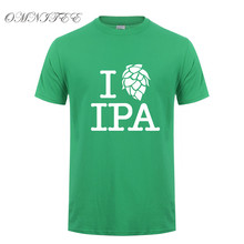 Omnitee-Camiseta de manga corta para hombre, camisa informal de algodón con estampado de I Love IPA, divertida, de cerveza Pale Ale, OT-974 2024 - compra barato