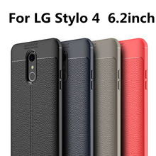 Capa de fibra de carbono para lg caneta 4 5 estilo5 lg q stylus capa macia para lg caneta 4 stylo4 capa rígida coque fundas celular 2024 - compre barato