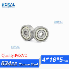 [C634ZZ-P6]Free Shipping 10pcs chrome steel ABEC-7 P6Z2 level high quality micro bearing 634zz 634 bearing 4*16*5mm 2024 - buy cheap