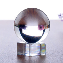 H & d 40mm bola de cristal clara, esferas de adivinhação, decoração de mesa com suporte 2024 - compre barato