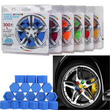 Juego de tuercas de protección de 20 piezas para rueda hexágono, tapas noctilucentes de silicona para llanta de rueda, cubierta de perno fluorescente, 10 piezas de diseño de coche, 19mm 2024 - compra barato