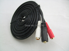 Cable de señal de audio y vídeo, 3,5 a doble RCA hembra, chapado en oro, 1M, 3,2 pies 2024 - compra barato