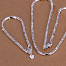 Женское ожерелье и браслет, из стерлингового серебра 925 пробы, 4 мм 2024 - купить недорого