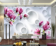Custom 3d mural wallpaper Magnolia 3D TV backdrop 3D mural flower wallpaper Home Decoration 2024 - buy cheap