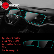 Película protectora de para pantalla de navegación GPS para tablero de instrumentos de coche, cubierta adhesiva para Volkswagen Touareg 19, accesorios interiores 2024 - compra barato