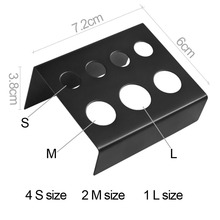 Recommend!!! 3pcs Black Stainless Steel Tattoo Ink Cup Holder Stand 7 Hole Women Makeup Accessories Skin Beauty Hot Tattoo Suppl 2024 - buy cheap