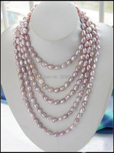 Collar de perlas cultivadas en agua dulce, accesorio barroco de lavanda de 100 "y 12mm 2024 - compra barato