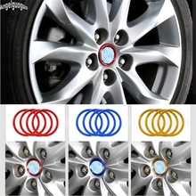 3 colores para Mazda Axela 6 3 CX-4 CX-5 ATENZA accesorios para el coche accesorios de cubo de rueda de anillo de decoración etiqueta engomada 4 unids/set coche-estilo de actualización 2024 - compra barato