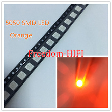Chip LED SMD 500, naranja, luz LED brillante, lámpara de diodo emisor, montaje de superficie, cuentas SMT, 5050 Uds. 2024 - compra barato