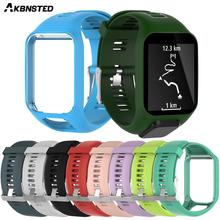 AKBNSTED Colorful Silicone Sport Strap For Tomtom Runner 2/3 Cardio Music Smart Watch Wristband For Tomtom Spark 3 Watch Strap 2024 - buy cheap