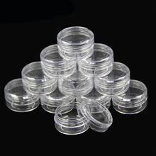 Recipiente de muestra para cosméticos de 50 uds, Mini frascos de plástico de embalaje transparente de 3g para latas de sombra en polvo de crema con tapas cóncavas vacías 2024 - compra barato