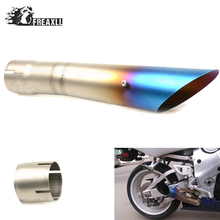 35MM-51MM Universal Motorcycle Exhaust Pipe Escape Scooter Muffler With DB Killer For Kawasaki Ninja 600 ZX-6R  Z 300 ABS 2024 - buy cheap