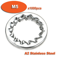 1000pcs DIN6798J M5 Stainless Steel A2 Internal Serrated Lock Washers Washer 2024 - buy cheap