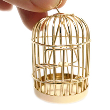 1:12 Кукольный домик миниатюрная мебель металлическая клетка для птиц для кукольного домика Декор 2024 - купить недорого