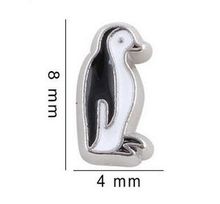 20PCS/lot Penguin Floating Locket Charms Fit For Magnetic Memory Floating Locket Jewelrys Making 2024 - buy cheap