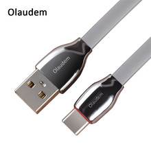 Olaudem Flat TPE Cable USB Type C For Xiaomi Mi Pad 2 Cable USB C Wire For Charging Data Cable Mobile Phone Cables CB086 2024 - buy cheap