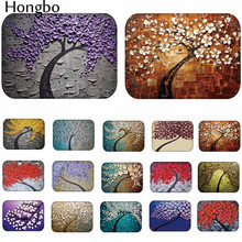 Hongbo-tapete de pintura a óleo, árvore vívida, 3d, antiderrapante, tapete de chão, para banheiro, cozinha, ar livre, porta frontal 2024 - compre barato