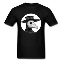 Tops Shirts Plague Doctor T-shirt Men Tshirt Summer Fall Classic Hip hop Top Tees Black All Cotton Round Neck Student Clothes 2024 - buy cheap