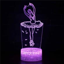 Ballet 3D lamp Valentine's Day gift Table Lamps For Living Room Christmas decorations gift for baby room lights wholesale 2024 - buy cheap