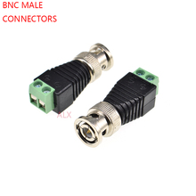 Mini cabo coax cat5 bnc, cabo para cctv câmera coaxial bnc vídeo macho adaptador de conector bnc plugue 2024 - compre barato