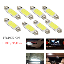 YSY-bombillas LED COB para Interior de coche, luz de techo, 12 Chips SMD, 31mm, 36mm, 39mm, 41mm, C5W, 12V, 24V, blanco, 100 Uds. 2024 - compra barato
