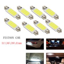 Ysy 100 pces 31mm 36mm 39mm 41mm c5w led cob 12 microplaquetas smd lâmpadas festão carro luz cúpula interior auto lâmpadas 12v 24v branco 2024 - compre barato