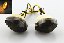 Seta de led para guidão de motocicleta, 2 peças, c2, 22mm, amarelo, universal, pisca-pisca, cabo, barra pisca, marca lateral