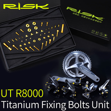 RISK 49pcs/set Titanium Alloy TC4 C Caliper+Brake+Front&Rear Derailleurs Bolts Screw for Shimano Ultegra R8000 Road Bike Bicycle 2024 - buy cheap