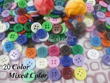Wholesales 200 PCS/LOT Random Mix 4 Holes Resin Sewing Buttons Garment botoes Scrapbooking accessories 11mm Bouton 2024 - buy cheap