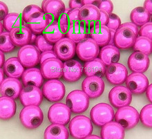 MHS.SUN Big sale Peach Red Miracle Acrylic beads, Chunky Round Beads 4/6/8/10/12/14/16/18/20MM Loose Acrylic Beads In Wholesale 2024 - buy cheap