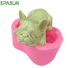 Cão silikon formulário para sabão molde animal fazer moule savon formulário 3d moule bolo decoração de chocolate diy ferramentas 2024 - compre barato