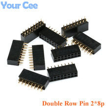 20 pcs 2*8Pin Female Double Row Straight Pin 8p Pitch 2.54mm Double Row 8Pin Needle Header Strip Socket Connector 2*8 2024 - buy cheap