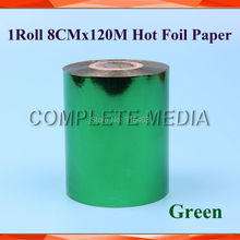 1Rolls Green Color 80mmx120M Hot Stamping Foil Heat Transfer Napkin Gilding PVC business Card Emboss DIY Homemade 2024 - buy cheap