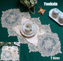 Luxury lace embroidery Placemat Table place Mat cloth tea drink Doily Cup dish coffee Coaster mug Wedding dining pan Pad kitchen 2024 - buy cheap