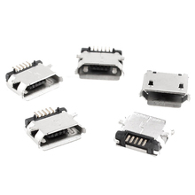 20 piezas x Micro USB tipo B hembra, conector tono plata, conector partes de reparación tipo B, Puerto Micro USB hembra 2024 - compra barato