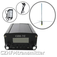 CZH CZE 5w 7w FM stereo PLL transmitter 1/2 WAVE FM antenna + Power supply kit 2024 - buy cheap
