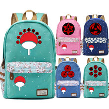 Anime Kakashi Sasuke Uchiha Sharingan Flower Dot Boy Girl School bag Women Bagpack Teenagers Schoolbags Canvas Femme Backpack 2024 - buy cheap