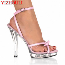 Elegant 13cm sexy high heels pole dancing/show/model shoes, wedding banquet sandals 2024 - buy cheap