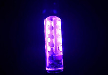 10PCS LED g4 220v pink Crystal light bulb 220v pink g4 led 220v 3014 32smd 220v g4 led pink bulb 2024 - buy cheap