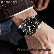 41mm corgeut black dial Sapphire Glass 21 jewels miyota Automatic diving mens Watch 2024 - buy cheap