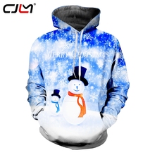 CJLM мужской новый милый строгий Мужской пуловер большого размера с 3D рисунком в виде снежинки 2024 - купить недорого
