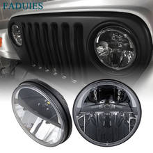 FADUIES 1 Pair Black 7" Inch Round 36W  LED Headlights High/Low Beam For Jeep Wrangler CJ JK TJ 2007-2017 2024 - buy cheap