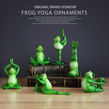 Resin Yoga Frog Figurine Garden Miniatures Home Decoration Accessories For Living Room Ornaments Home Frog Miniature Figurines 2024 - buy cheap